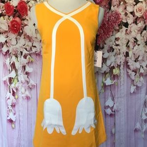 Victoria Beckham Yellow Flower Dress